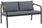 vidaXL Gartenbank 2 Sitzer Alu Lounge Sofa Sessel Gartensofa Gartenmöbel Bank