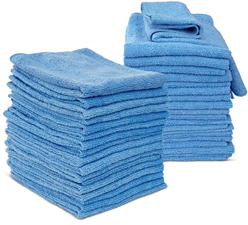Masthome Paños de Limpieza de Microfibra,Juego de 36 paños de Limpieza Multiusos, Superabsorbentes sin Arañazos, Apto para Cocina, Mesa, Ventana de Coche, 35 x 35 cm, Color Azul