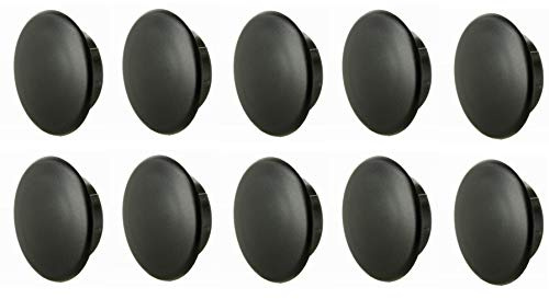10X BOUCHON PLASTIQUE ROND NOIR 2.5MM A 25MM CACHE VIS TROU CAPUCHON MEUBLE PROTECTION (d=15 x D=17 x L=9)