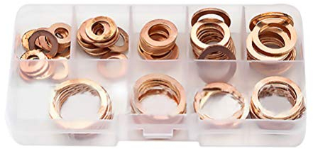 Hemobllo 80stücke Kupfer-unterlegscheiben-set Kupfer-dichtungsscheiben Ölablassschraube-dichtungen Sortiment Platzsparendes Box-kit Für Auto Schiff Maschine