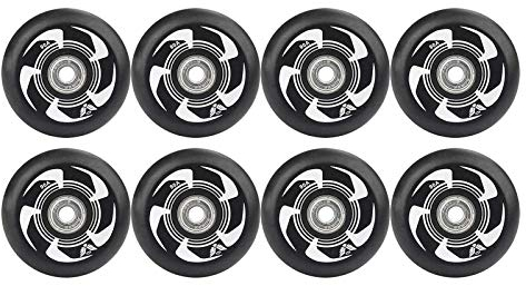 8 Stück Inline Skate Wheels 72Mm 76Mm 80Mm Inline Skates Ersatzrad Mit ABEC-9 Lagern,Weiß,72mm