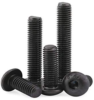 BOZONLI Vis à Métaux Tête Ronde Boulons à Six Pans Creux en Acier Carbone, M6×12mm,20 pcs