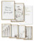 Heimlich® Premium Poster Set OHNE Bilderrahmen | 2 x DIN A3 & 4 x DIN A4 - ca. 30x42 & 21x30 | Stilvolle Poster Collagen mit passenden Bilder als Wanddeko » Eleganter Weißer Kuss «