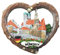 3D-Kühlschrankmagnet, Herzform, Souvenir, Geschenk, handgefertigt, Heim- und Küchendekoration, München-Kühlschrank-Magnet-Kollektion