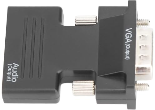 Sorandy Convertidor Adaptador VGA A HDMI, Adaptador 1080P HDMI A VGA, Sincronización De Audio Y Video Convertidor HDMI Hembra A VGA Macho con Cable De Audio De 3.5mm para Portátiles Monitores De PC