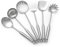 304 18/8 Stainless Steel Kitchen Utensils Set 6 Pcs 38cm Long Cooking Utensil, Spatula, Soup Spoon, Leaking Shovel, Turner, Pasta Server Kitchen Tools Set