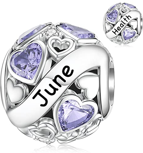 Juni Geburtsstein Charm für Pandora Charm Armband Herz Charm