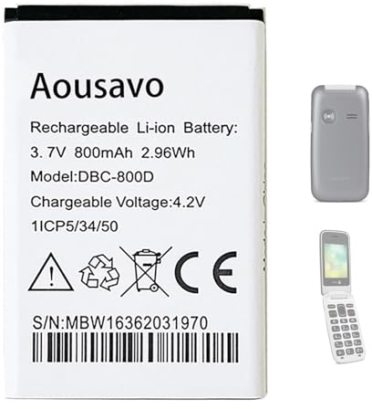 Aousavo DBP-800B DBP-800A DBC-800D Replacement Battery Compatible with Doro 1350,Doro1360,Doro 1361,Doro 2414,Doro 2424,Doro 5030,Doro 6520,Doro 6620,Doro 6530