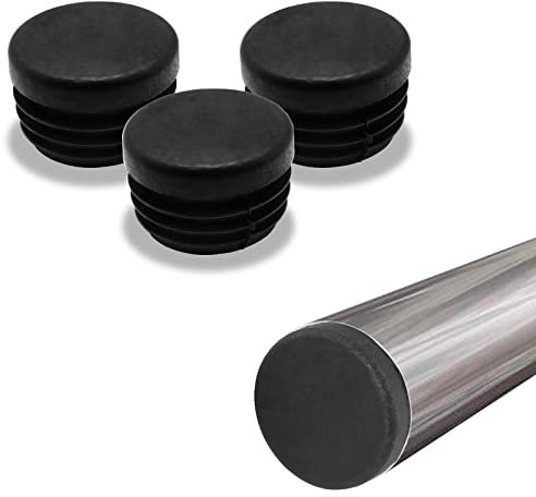 Biaungdo Lot de 24 bouchons ronds en plastique de 2,5 cm pour pieds de table, chaise - Noir - 25 mm