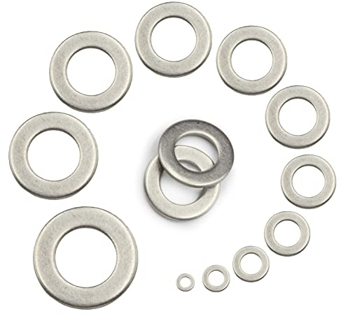 100 Stück Unterlegscheiben M8 (8,4) DIN 125 A Edelstahl A2 - Beilagscheiben Form A U-Scheiben V2A I DIOS24®