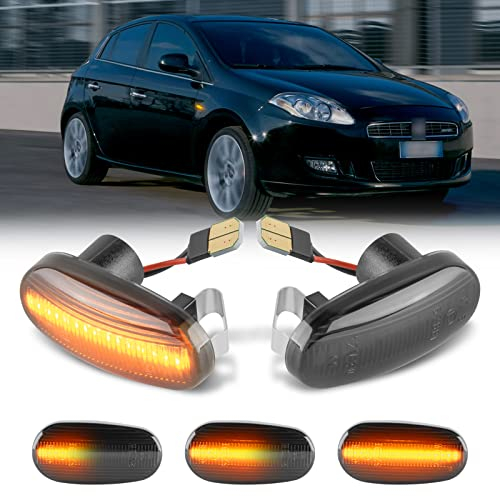 POPMOTORZ 2 Stücke LED Blinker mit Canbus Fehlerfrei 4014 SMD Seitenblinker für Alfa Romeo 147/GT/MiTo Bravo II Hatchback