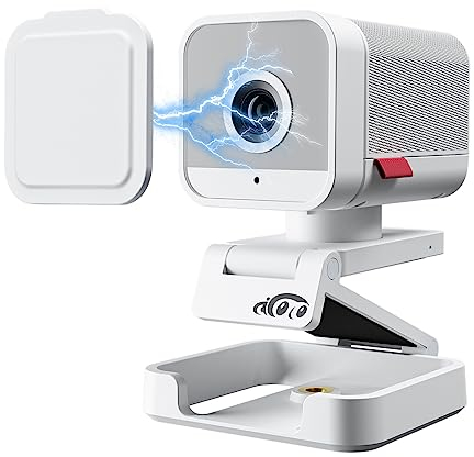 aicoco 1080P FHD PTZ Webcam, with Dual-Microphone & Privacy Cover, Computer Camera with AI Tracking, Streaming Camera for Zoom/Teams/Skype/Youtube/Gaming