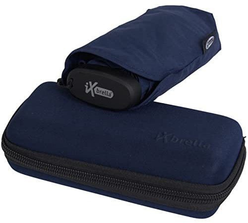 iX-brella Ultra Small 15cm kleiner Taschenschirm im Handy Format mit Etui - insignia blue