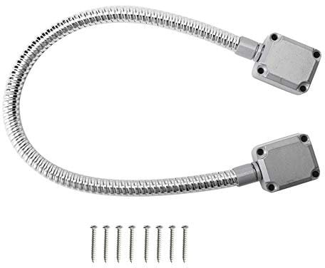 HERCHR Cavo per Porta con Cappucci terminali, Linea di Controllo accessi Resistente all'Usura, Guaina di Passaggio Cavi elettrici in Acciaio Inox, Condotto per Filo Porta, Diametro Interno 8 mm