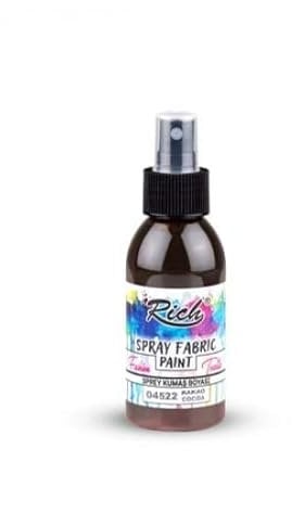 Rich Sprühstofffarbe 60 CC - Wasserbasiert, Lebendige Farben, Textilfarbe ohne Weichmacher, Praktische Lösungen für Designs, Cocoa