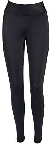 PFIFF 103100 Reitleggings Selina Damen, mit Handytasche, Schwarz 38