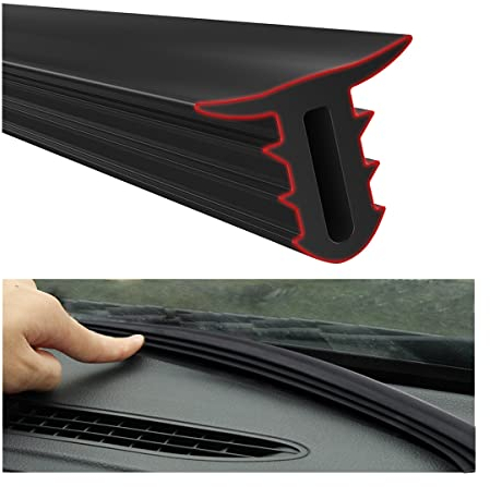 CGEAMDY 160CM Auto Gummidichtung Kantenschutz, Autokantenverkleidung Gummidichtungsschutz, U-förmiger Autoklappen-Türkantenschutz, für Meisten Modelle (Schwarz)