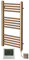 Greened House Electric Brushed Brass Straight Heated Towel Rail 500mm Wide x 800mm High Flat Towel Radiator + Timer and Thermostat