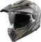 Bogotto FG-102 Safari Fiberglas Enduro Klapphelm, schwarz matt/grau/braun, XL
