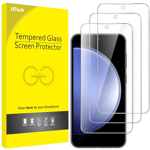 JETech Protector Pantalla para Samsung Galaxy S23 FE, 3 Unidades | HD Claro, Compatible con Face ID, Cristal Vidrio Templado Anti-Arañazos