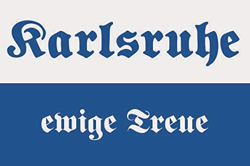 U24 Aufkleber Karlsruhe ewige Treue Flagge Fahne 12 x 8 cm Autoaufkleber Sticker