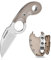 TONIFE Crescent Couteau de Cou Couteau d'extérieur Lame Fixe en Acier 8Cr14MoV avec étui Lanyard et Clip Couteau Full Tang Couteau de Survie (Sable Chaud+Satin)
