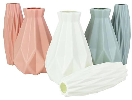 QIJIAYU Nachahmung Keramik Kunststoff Vase Blumenvase Blumentopf Home Wohnzimmer Desktop Dekorationen Hochzeitsdekoration (Size : Q)