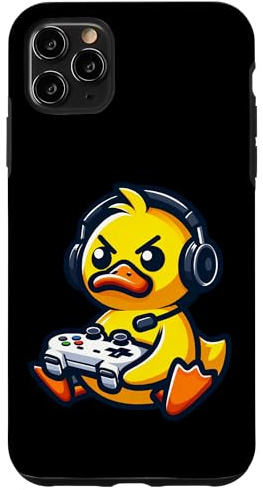 Lustige Ente Gamer Quack Videospiele Jungen Mädchen Kinder Hülle für iPhone 11 Pro Max