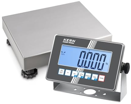 Kern IXC 6K-3M - IoT-Line Edelstahl-Plattformwaage, Ablesbarkeit [d]: 1 | 2 g, Wägebereich [Max]: 3 | 6 kg, Wägeplatte: BxTxH 300x240x105 mm (Edelstahl), UNGEEICHT