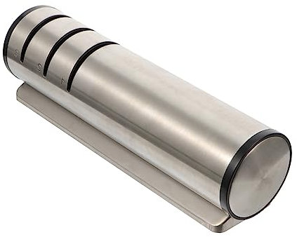 Tragbarer Anspitzer aus Edelstahl für Küchenmesser, Silber