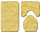 Bad Teppiche Set 3-Teiliges Goldene Abstraktion WC Vorleger Mit Ausschnitt Badematte Saugfähig WC Deckelbezug Badvorleger rutschfest Waschbar Toilettensitzbezug Badgarnitur (45x75cm)
