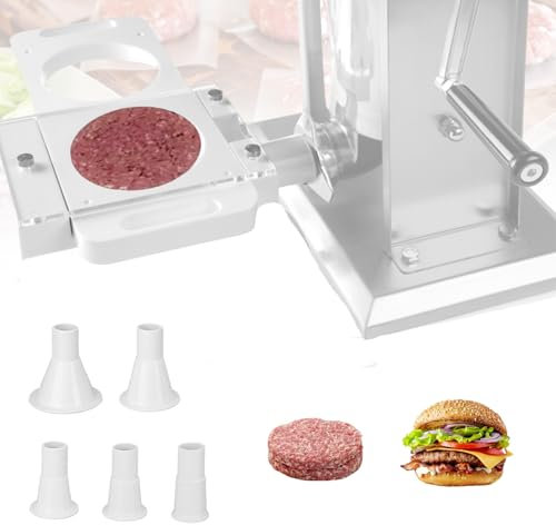 Presse Steak Haché, Fabricant de Moules de Pressage de Hamburger, Hamburger Pressing Maker avec 5 Tubes adaptateurs, Processeur de Formation de Hamburgers, Burger Machine Meat Patty Forming