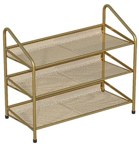 KGGKEUH Shoe rack shoe organizer, metal shoe rack, shoe storage, wire mesh, shoe rack for entrance area, closet, bedroom, living room shoe rack shoe storage (color : black, size : 65 * 2 Thoughtful