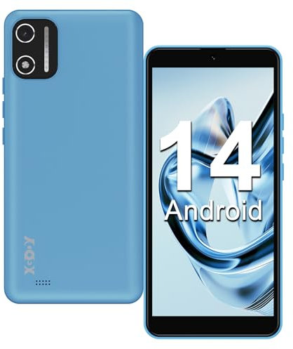 Xgody X32 Telefono cellulare senza contratto, 5,5 pollici, 2 GB + 16 GB 128 GB espandibile, Octa-Core Android 14, Dual SIM Dual Standby, fotocamera 8 MP+5 MP, Face ID GPS 4G cellulare (Blu)