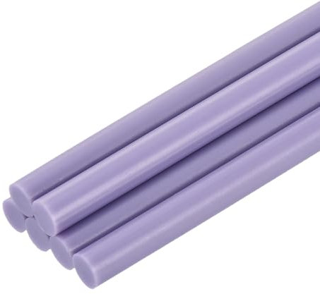 sourcing map 6pcs Mini Hot Glue Sticks for Glue Gun 7mm x 100mm Small Glue Sticks, Light Purple