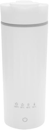 Reise-Wasserkocher Klein 475ml, 220V 300W Elektrischer Wasserkocher für Hotels, Wohnungen, Schlafsäle und Wohnwagen, Mini-Wassererhitzer mit 4 Temperaturstufen, Weiß