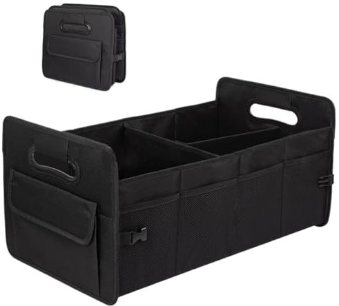 Dmuzsoih Kofferraum Organizer für SUV, Kofferraum -Speicherorganisator,Mehrkompartiment mit großer Kapazitätsspeicherbox mit Griff | Gadgets Automobil -Innensack für Auto SUV Limousine Lkw