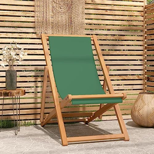 Generisch Strandstuhl Klappbar Massivholz Teak Grün,jiangboyue-47416