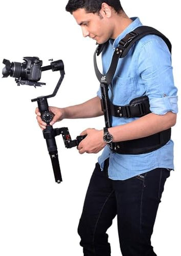 Qukaim DF Digitalfoto Thanos Gimbal Stabilizer Supporting System with Dual Spring Arm + Load Vest, Compatible with Ronin-S/Crane/Feiyu AK/Moza Series Gimbals