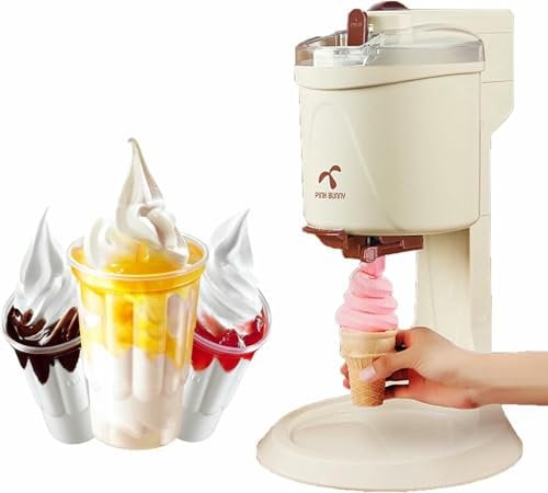 YGHBFRSZ Macchina per Gelato Soft Semiautomatica 1000ml Macchina per Fare Il Gelato Domestico Dessert alla Frutta Cono di Yogurt Macchina per Gelato, Dessert Domestico Grande capacità