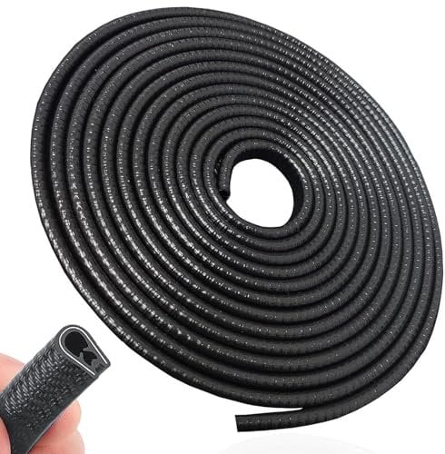 10M Autotür Kantenschutz aus schwarzem Gummi, Universal Fit ohne Kleber, Langlebiger Schutz für Limousinen, LKW, SUV, ATV, UTV – Einfache Installation