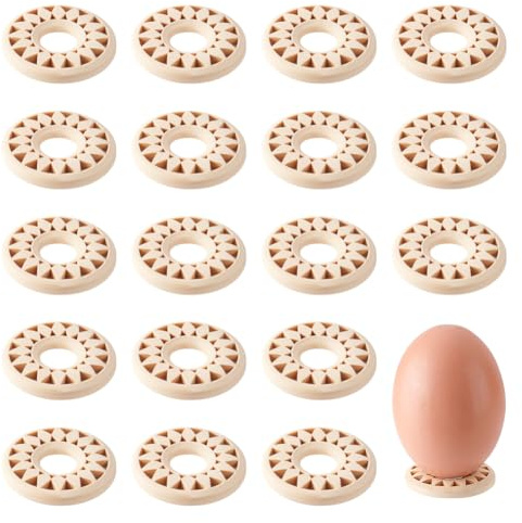 UNICRAFTALE 24Pcs Kristallkugelständer Aus Holz Navajo Weiße Kugel Blumenstein Felsständer Eierständer Für Edelsteine Naturstein Heimdekoration Innendurchmesser 12mm