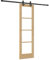 vidaXL Ensemble de Porte Coulissante 'Orkdal'en Bois Naturel et Verre avec Matériel Complet pour Usage Intérieur 61x198.5 cm Design Moderne Couloirs Salons Panneau de Partition Intérieur