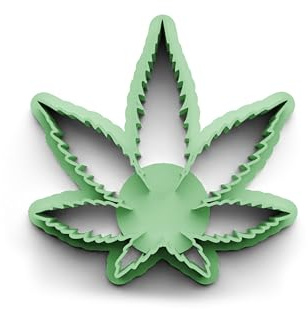 Keksausstecher Cannabisblatt – Ausstecher aus PLA Ausstecher für 420-Fans, Hanfliebhaber & kreative Backideen – originelles Geschenk für Cannabisfreunde