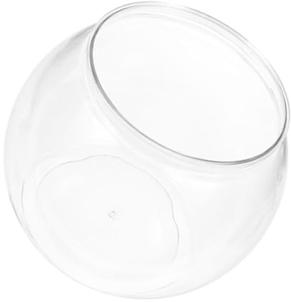 VICASKY Transparent Round Plastic Fish Bowl Shatterproof Small Aquarium Tank for Goldfish and Turtles Clear Desktop Terrarium Safe Ornamental Fish Tank for Home and Office Decor