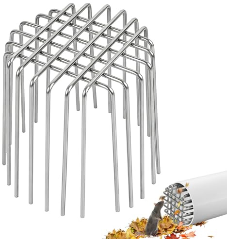 Niuny Dachrinnen Laubschutz Edelstahl Regenrinnen Laubschutz 11cm Durchmesser Laubschutz Dachrinne Fallrohrschutz Ratten und Vögeln Vorbeugen Dachrinne Sieb für Flachdachablauf Abflüsse und Fallrohre