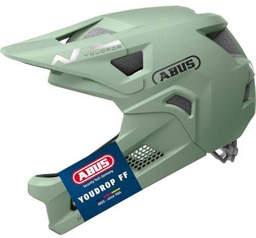 ABUS MTB-Helm YouDrop FF - Fullface-Helm für Kinder und Jugendliche - für den Einstieg in den Mountainbikesport - mit abnehmbarem Kinnschutz