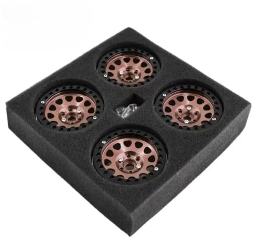 Rc Reparieren Zubehör RC Radnabe Set Legierung Für Axial Für SCX10 Für Traxxas Für TRX4 1/10 Auto Upgrades Komponenten Dekorative Ersatz Ersetzen(Brown)