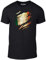 Reality Glitch Herren Torn Ireland Flag T-Shirt (Schwarz, Groß)