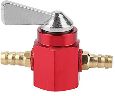 EBTOOLS pour robinet essence 8mm 1pcs Commutateur de Réservoir de Carburant robinet, Valve de Commutateur de Réservoir de Carburant D'essence ATV de Moto(Rouge)